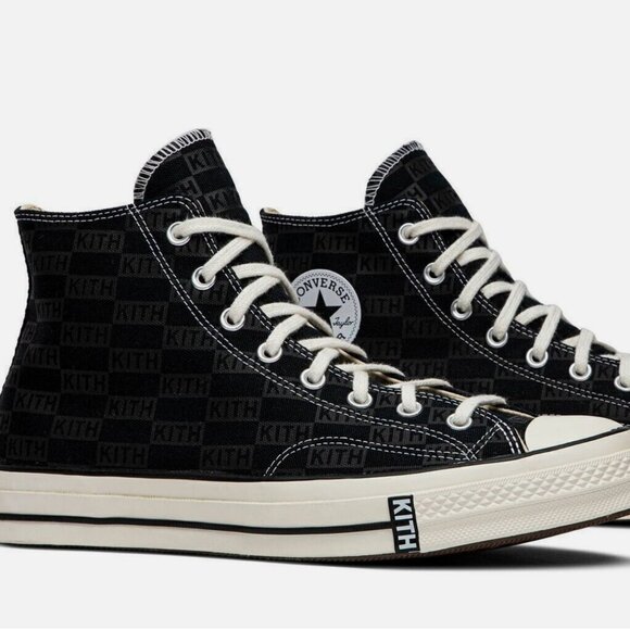 Converse Chuck 70 High x KITH 'Black Monogram' 2019 Men's Size 7.5 Womens 9.5 - Picture 12 of 15